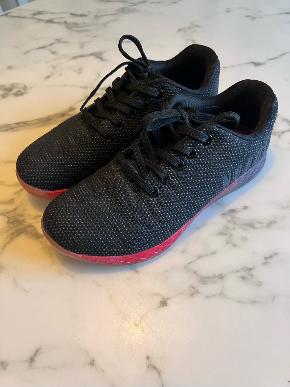 NOBULL Black Women’s Sneakers with Pink Trim